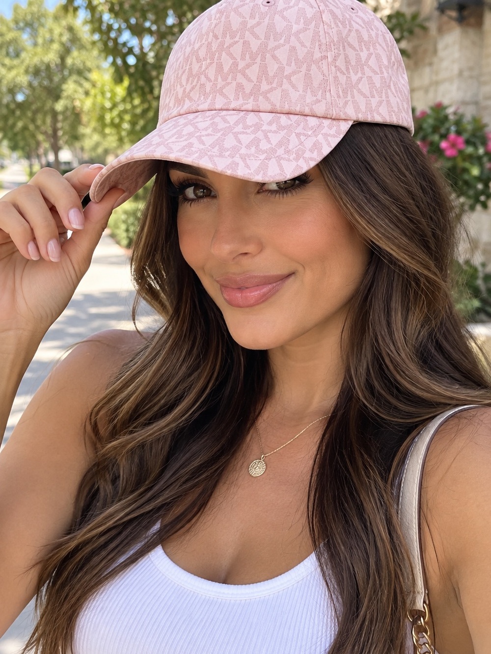 Michael Kors Dusty Pink Signature MK Baseball Cap NWT 🩷